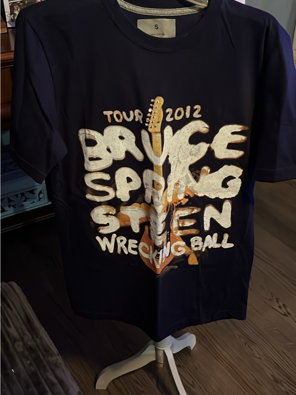 Bruce Springsteen 'Wrecking Ball' Short-Sleeve Graphic Tee - Navy